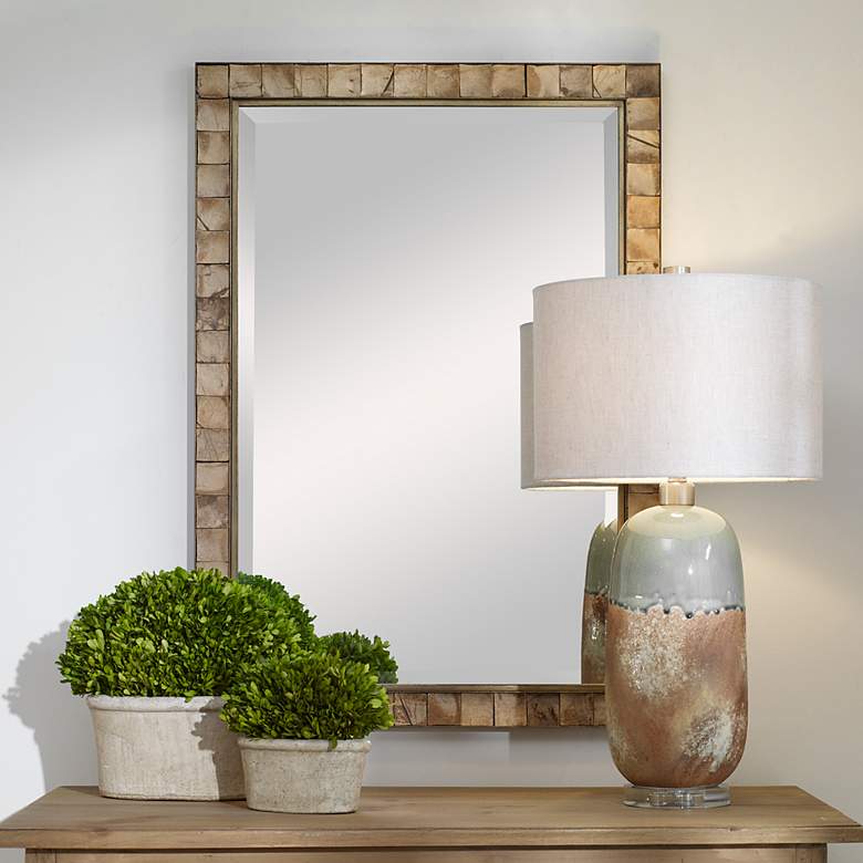 Image 1 Cocos Dark Gold 27 3/4" x 41 1/2" Rectangular Wall Mirror