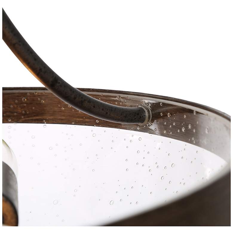 Image 4 Cody 11.8" Wide Faux Wood 3-Light Unique Chandelier more views