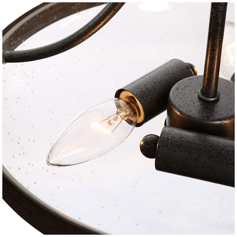 Image 5 Cody 11.8" Wide Faux Wood 3-Light Unique Chandelier more views