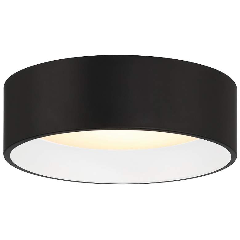 Image 1 Cody 13" Wide Matte Black LED Flush Mount