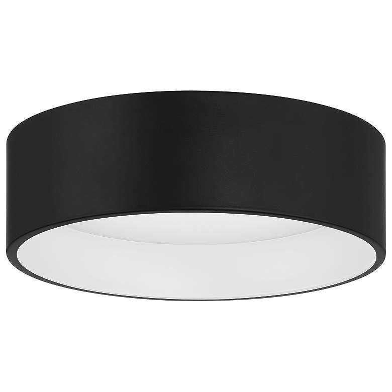 Image 2 Cody 13" Wide Matte Black LED Flush Mount more views