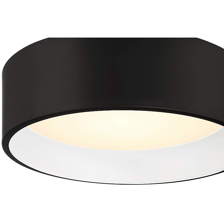 Image 5 Cody 13" Wide Matte Black LED Flush Mount more views