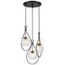 2_Cody 19" Wide Coal and Soft Brass Multi-Light Pendant