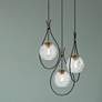 1_Cody 19" Wide Coal and Soft Brass Multi-Light Pendant