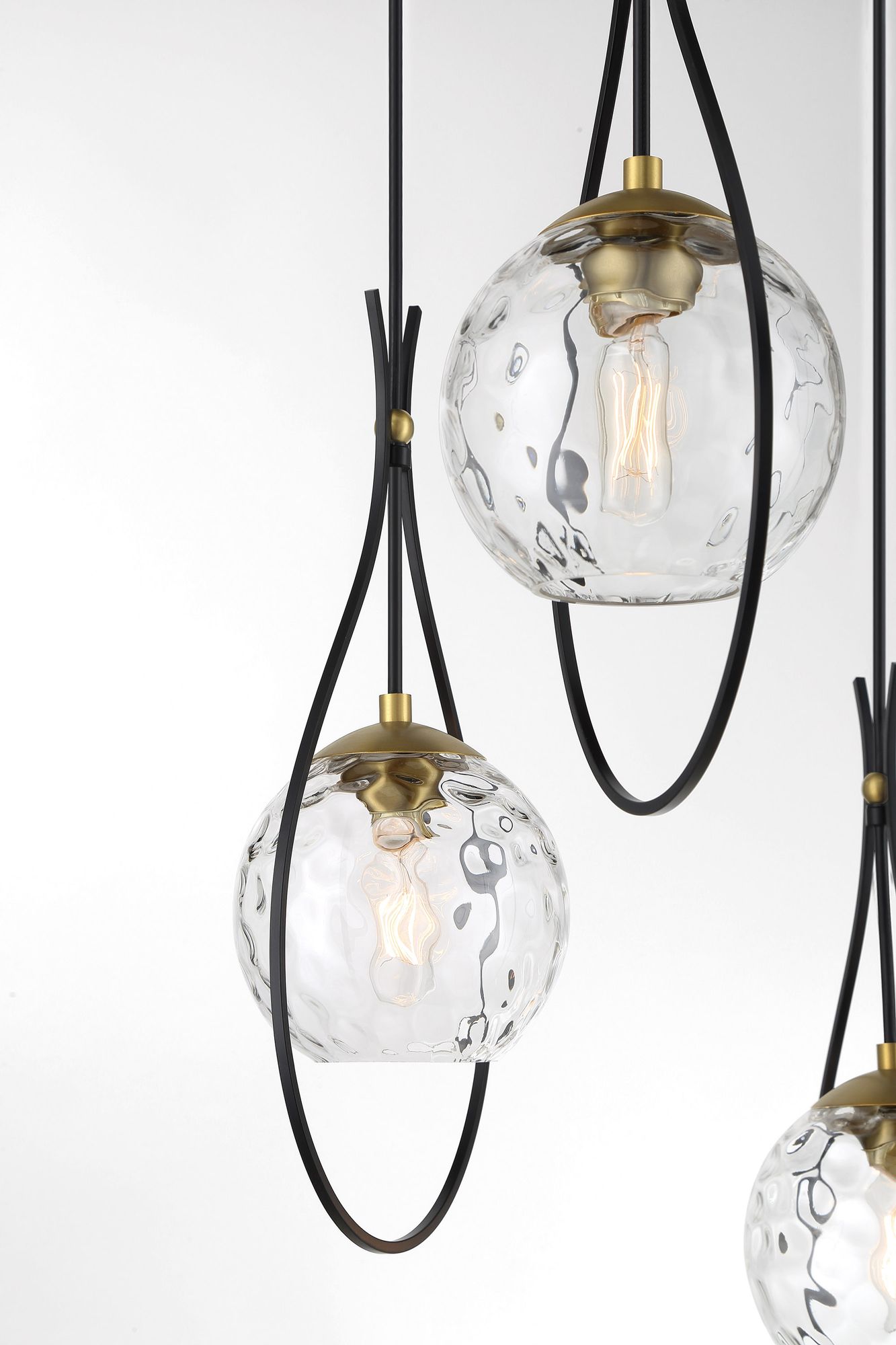 Image 5 Cody 19" Wide Coal and Soft Brass Multi-Light Pendant more views