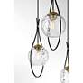 5_Cody 19" Wide Coal and Soft Brass Multi-Light Pendant more views