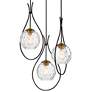 6_Cody 19" Wide Coal and Soft Brass Multi-Light Pendant more views