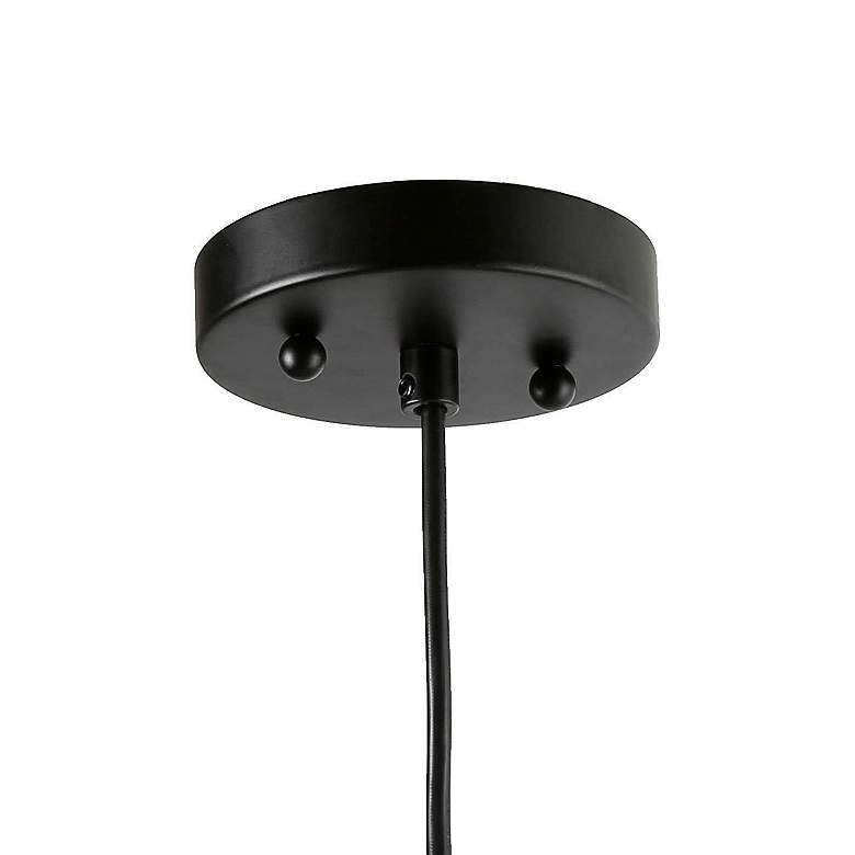 Image 2 Cody 6" Wide Matte Black and Teardrop Clear Glass Modern Mini-Pendant more views