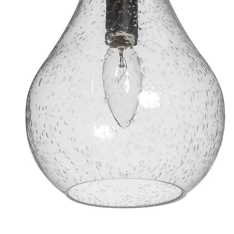 Image 3 Cody 6" Wide Matte Black and Teardrop Clear Glass Modern Mini-Pendant more views