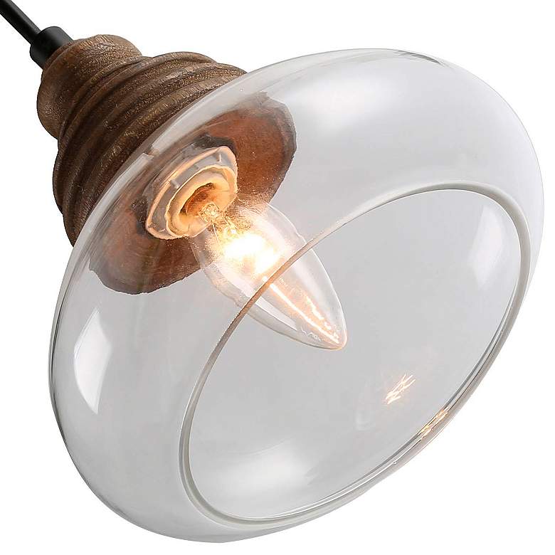 Image 5 Cody 7 1/2" Wide Faux Wood Mini Pendant more views