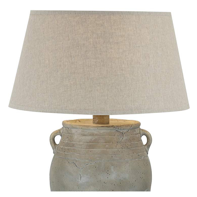 Image 2 Cody Gray Wash 27 inch High Hydrocal 2-Handle Jug Table Lamp more views