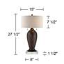 Cody Hammered Oiled Bronze Table Lamps With 8" Square Risers