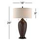 Cody Oiled Bronze Table Lamps Set of 2 with Smart Sockets