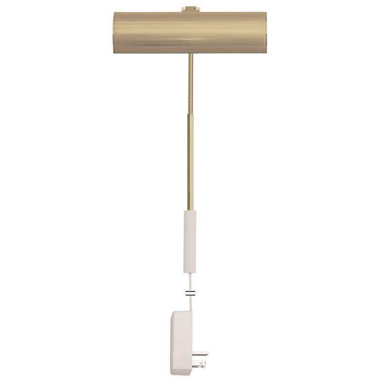 Image 1 Cody Satin Brass 6 inch LED Picture Light With Cord Cover