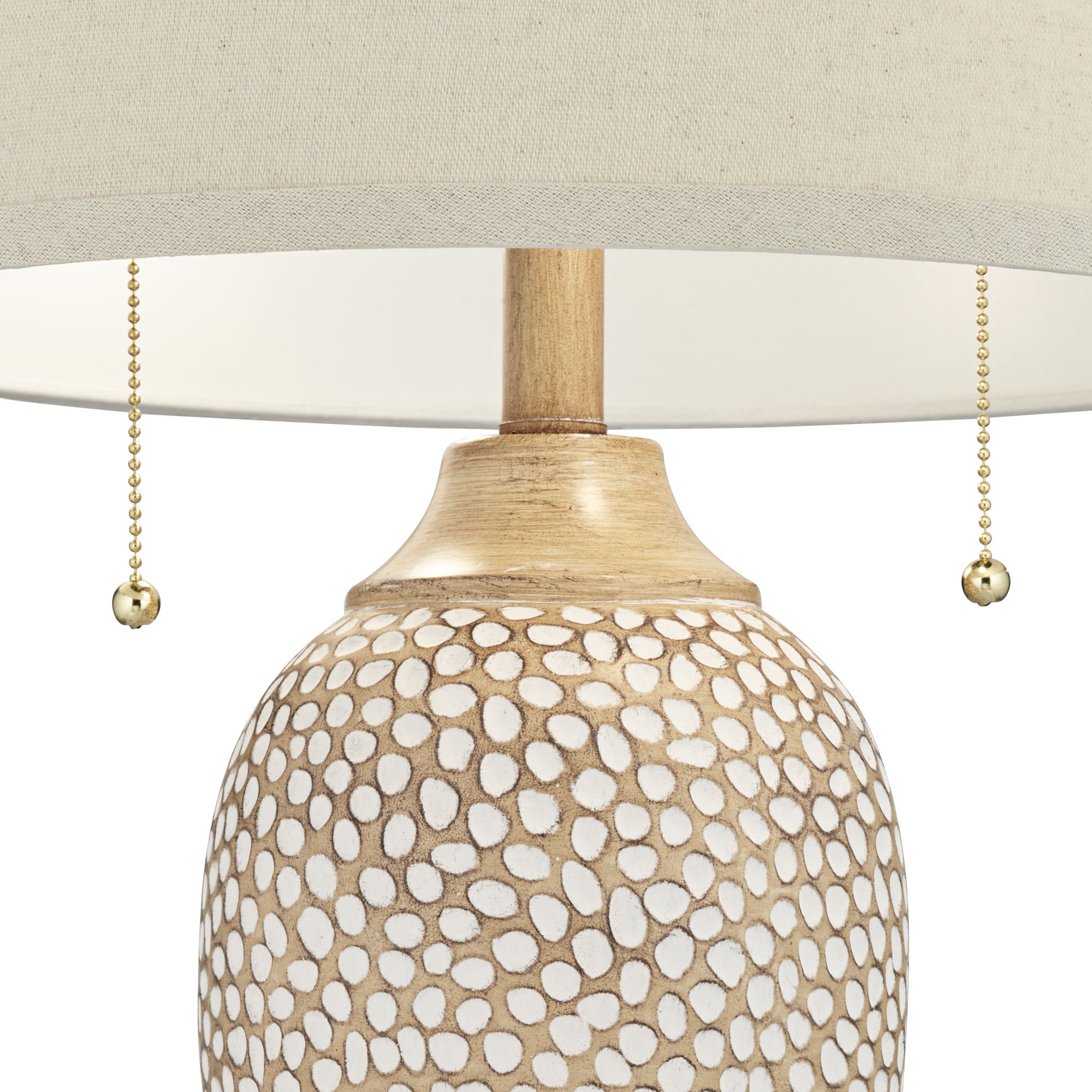 Cody Textured Pebble Beige Table Lamps Set of 2 265F1 Lamps Plus