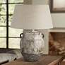 1_Cody Weathered Brown 27" High Hydrocal 2-Handle Jug Table Lamp