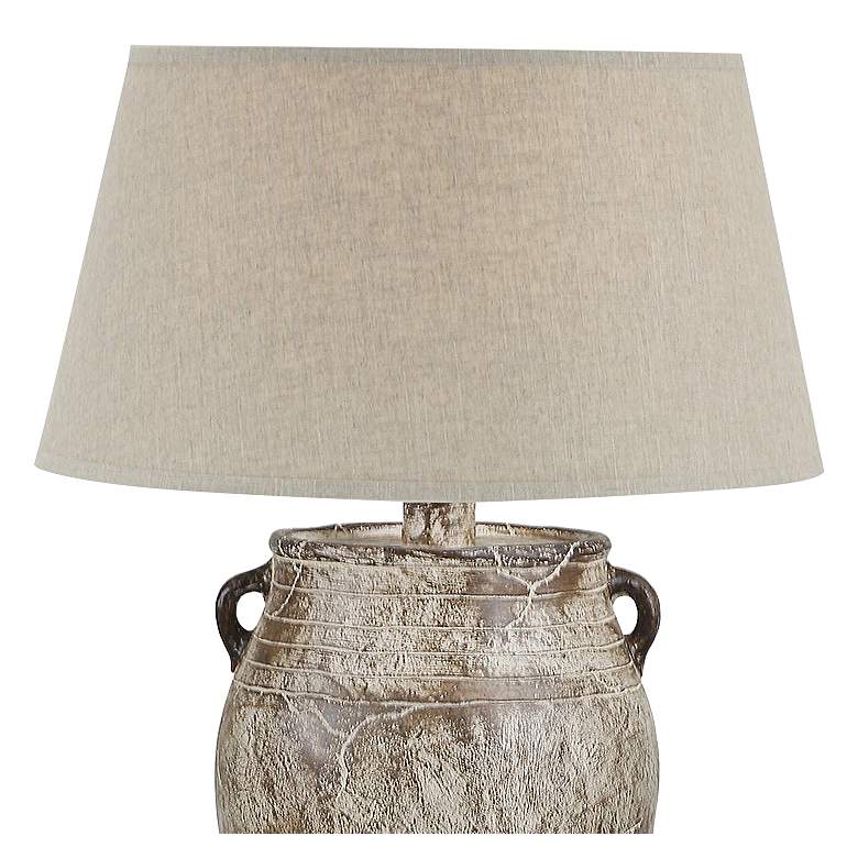 Image 3 Cody Weathered Brown 27" High Hydrocal 2-Handle Jug Table Lamp more views