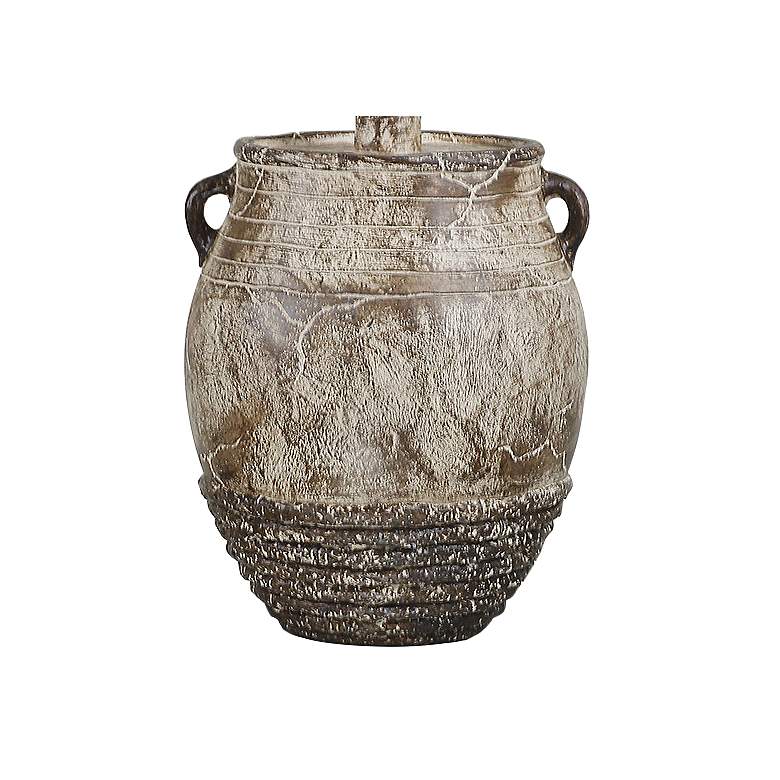 Image 4 Cody Weathered Brown 27" High Hydrocal 2-Handle Jug Table Lamp more views