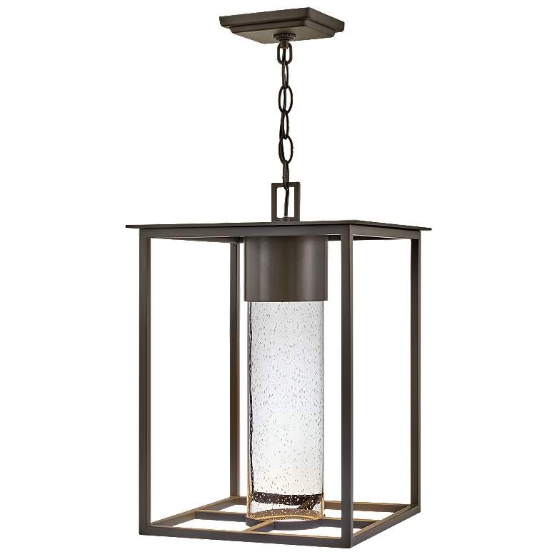 Image 1 Coen 17 3/4 inchH Oil-Rubbed Bronze LED Outdoor Hanging Light