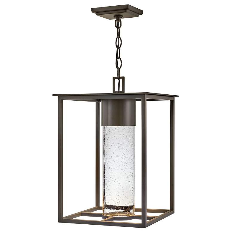 Image 1 Coen 17 3/4 inchH Oil-Rubbed Bronze LED Outdoor Hanging Light