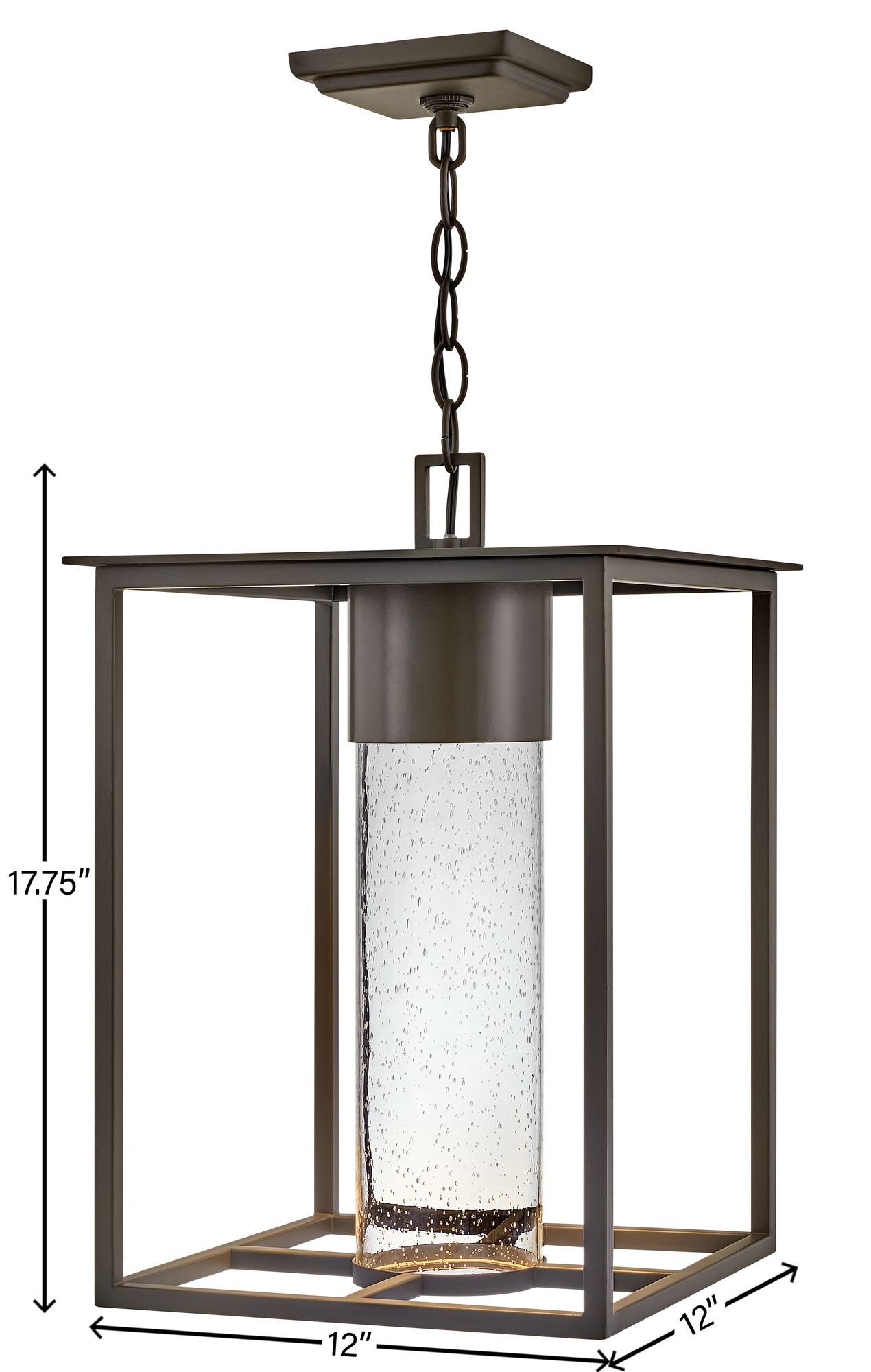 Coen 17 3/4"H Oil-Rubbed Bronze LED Outdoor Hanging Light