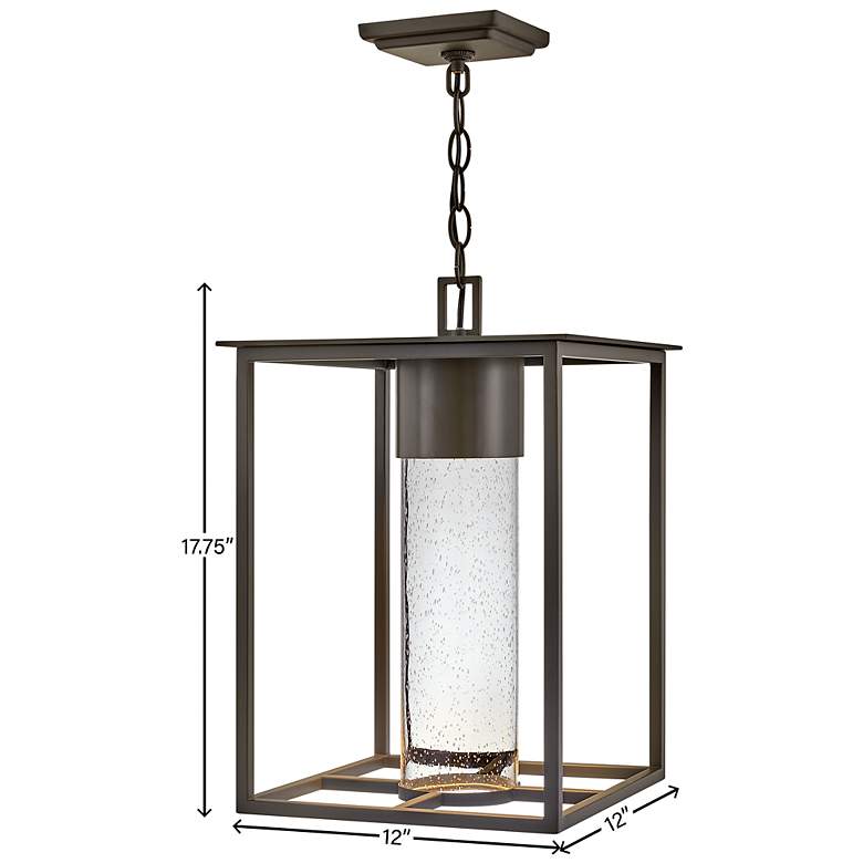 Image 6 Coen 17 3/4"H Oil-Rubbed Bronze LED Outdoor Hanging Light more views