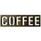 Coffee Bistro Sign 36" Wide Burnished Metal Wall Art