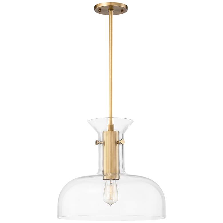 Image 1 Coffey 1 Light Pendant Aged Brass