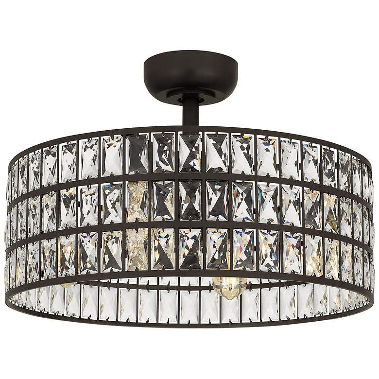 Image 3 Coffman 22 1/2"W Bronze 4-Light LED Ceiling Light with Fan