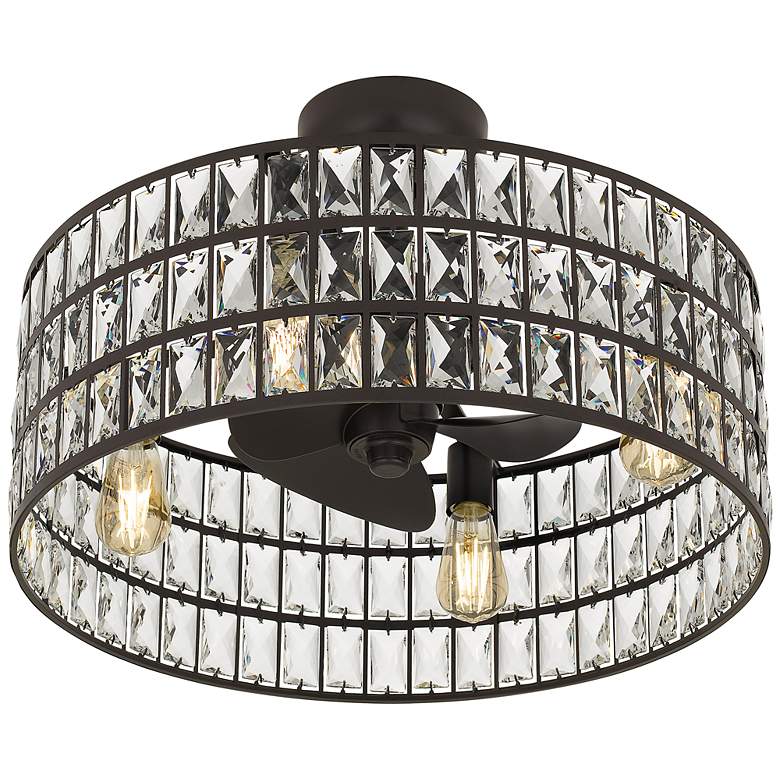 Image 5 Coffman 22 1/2 inchW Bronze 4-Light LED Ceiling Light with Fan more views