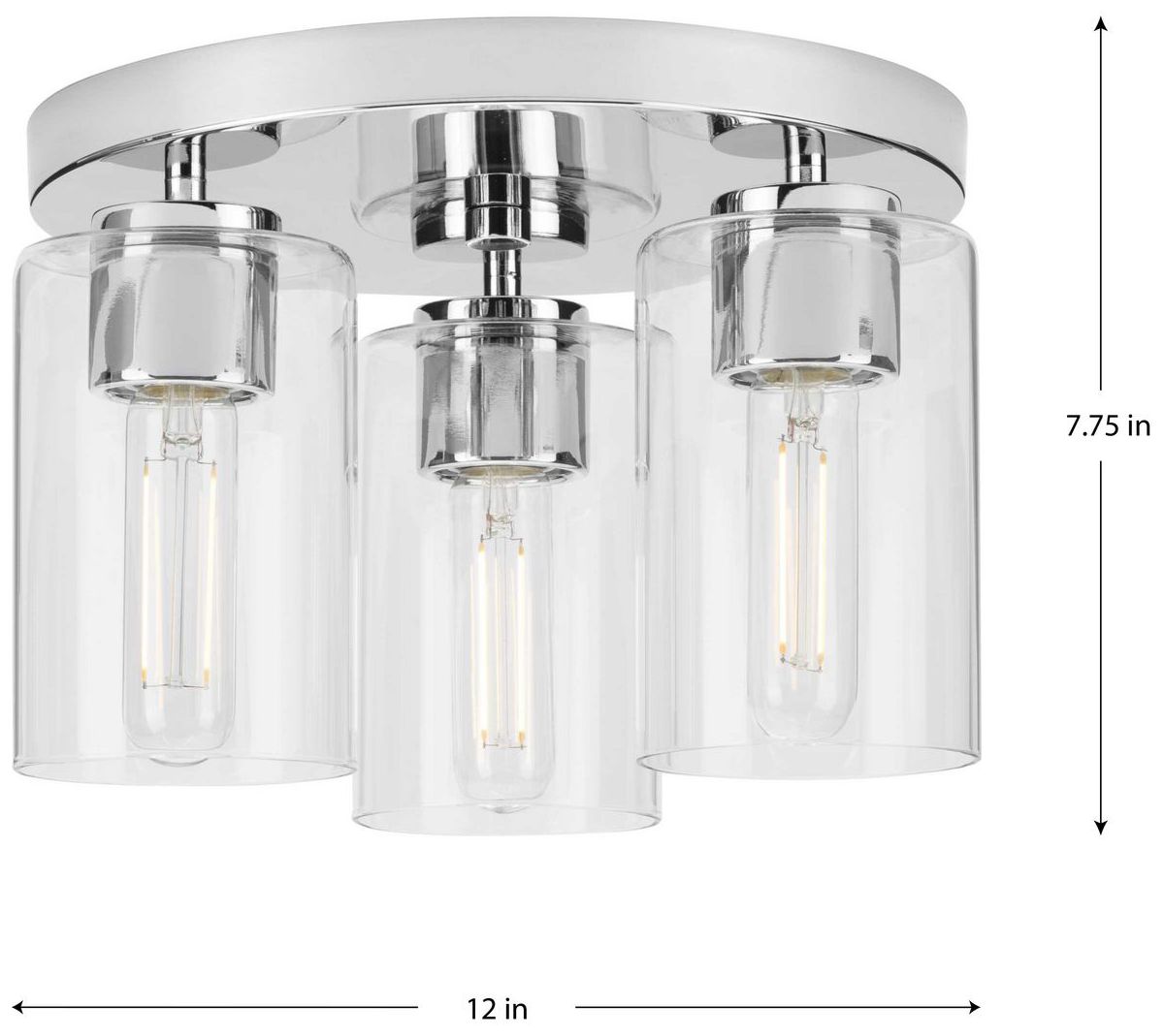 Image 4 Cofield Collection 12 in. Three-Light Flush Mount P350237 more views