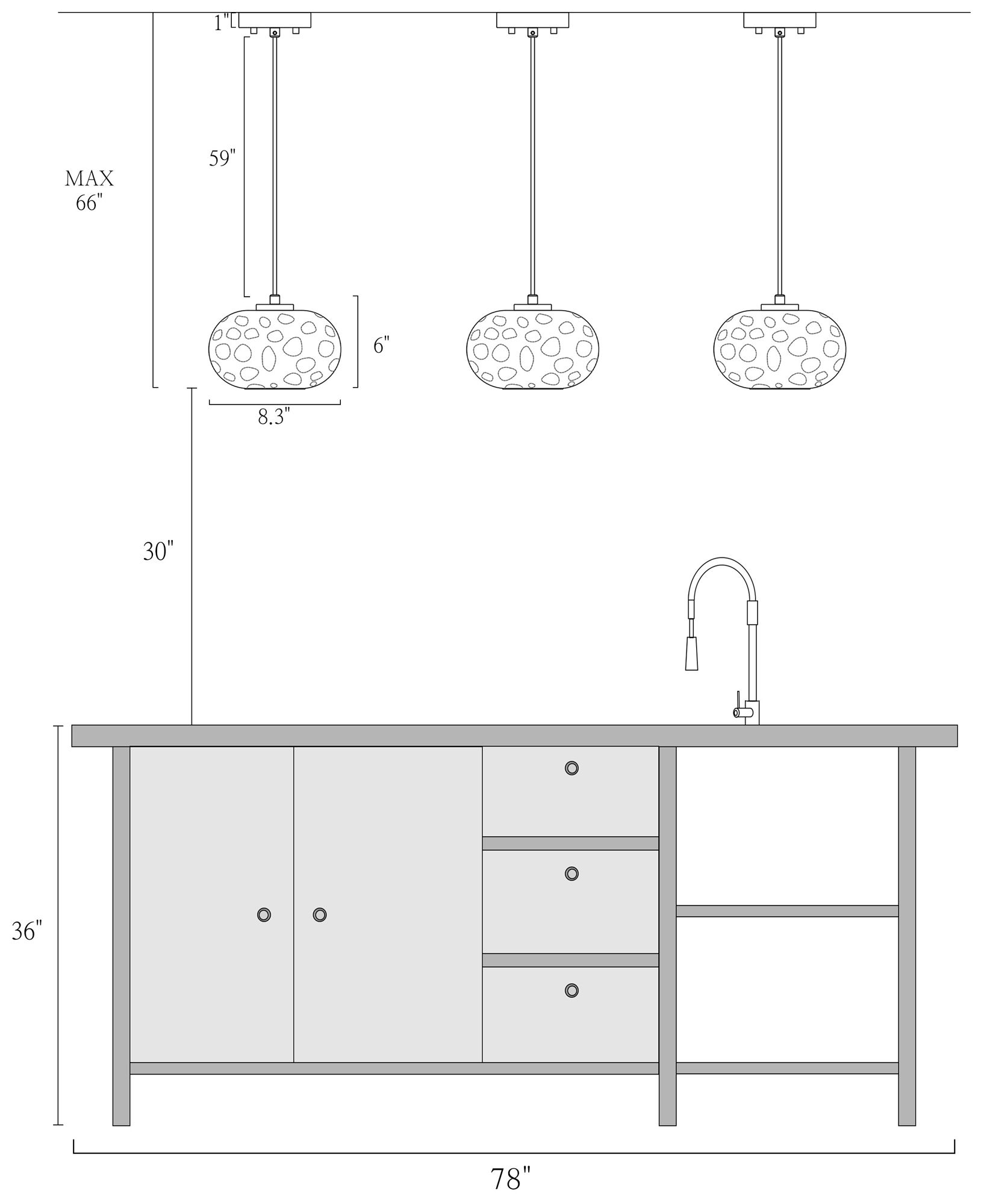 Coglaze 1-Light Glass Pedant Light
