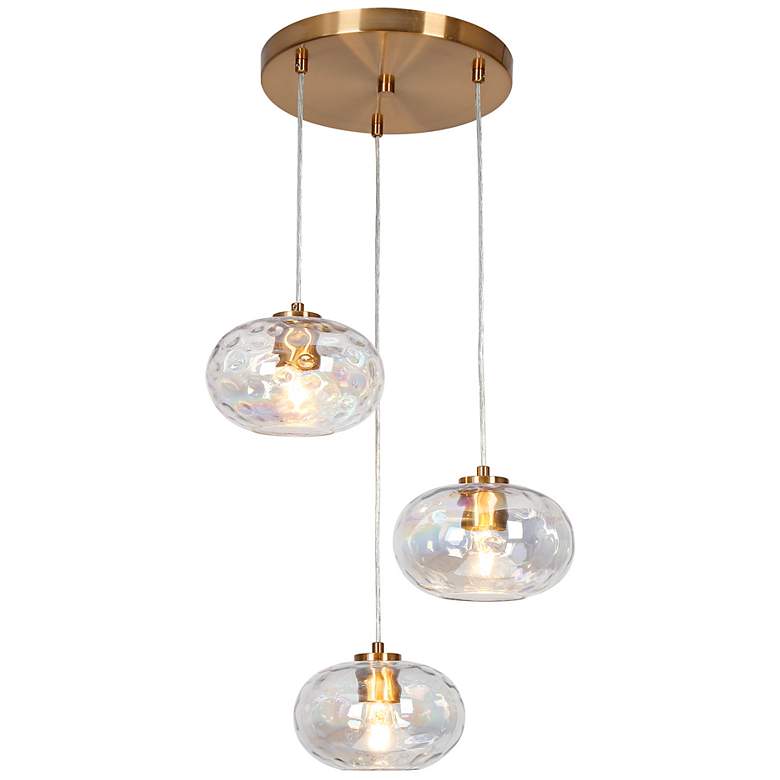 Image 1 Coglaze 3-Light Glass Cluster Island Pendant Light