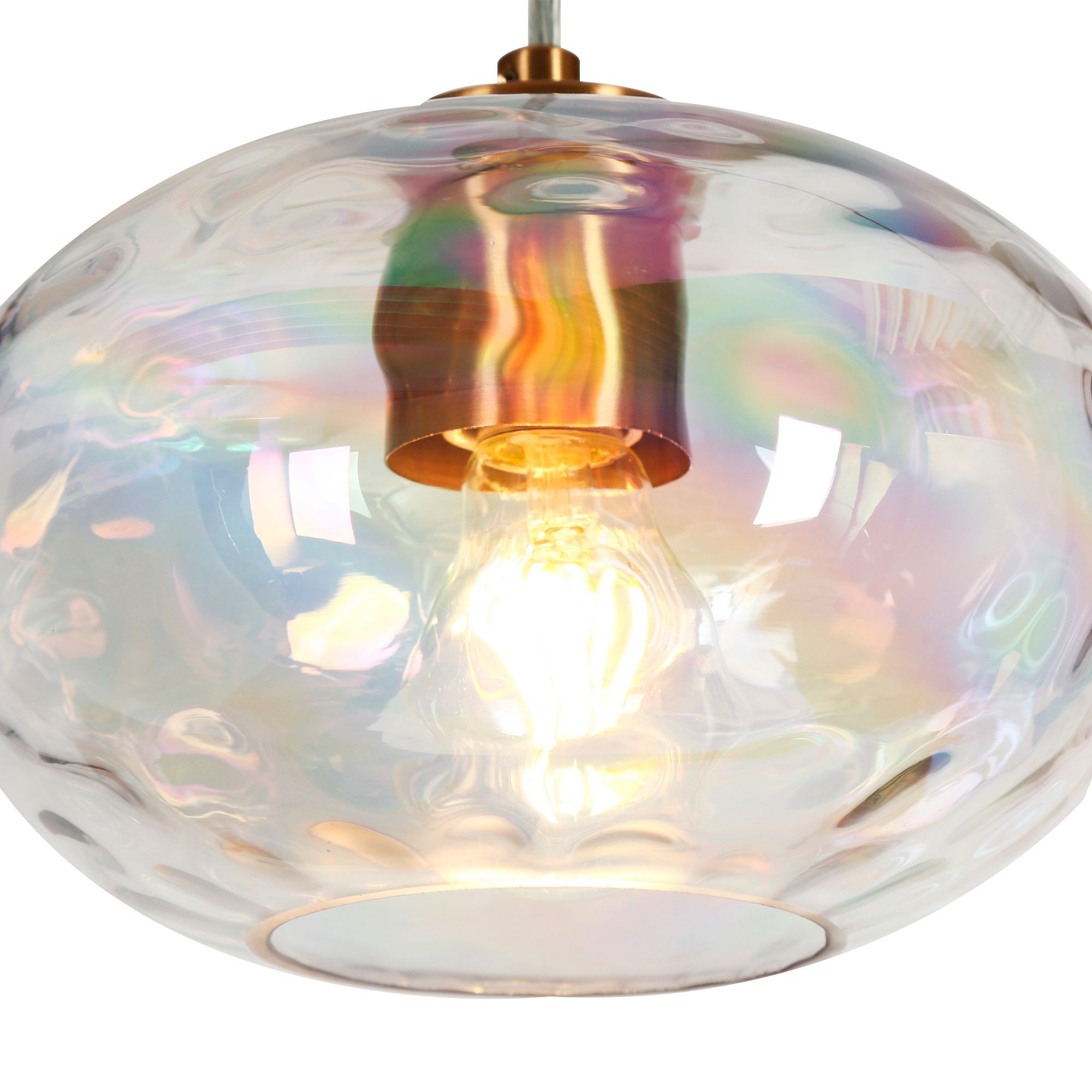 Image 3 Coglaze 3-Light Glass Island Pendat Lights more views