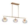 1_Coglaze 47.2" Wide Gold 3-Light Colored Glass Island Chandelier