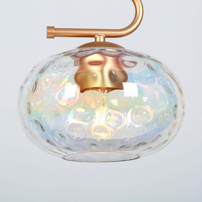 Image 5 Coglaze 47.2" Wide Gold 3-Light Colored Glass Island Chandelier more views