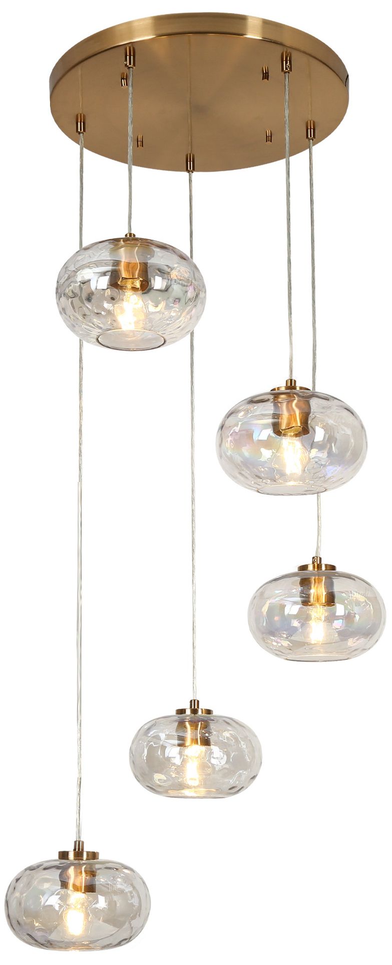 Coglaze 5-Light Glass Cluster Island Pendant Light