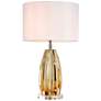 Cognac Clear Amber Glass Table Lamp