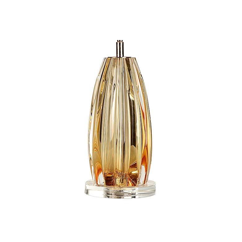 Image 4 Cognac Clear Amber Glass Table Lamp more views