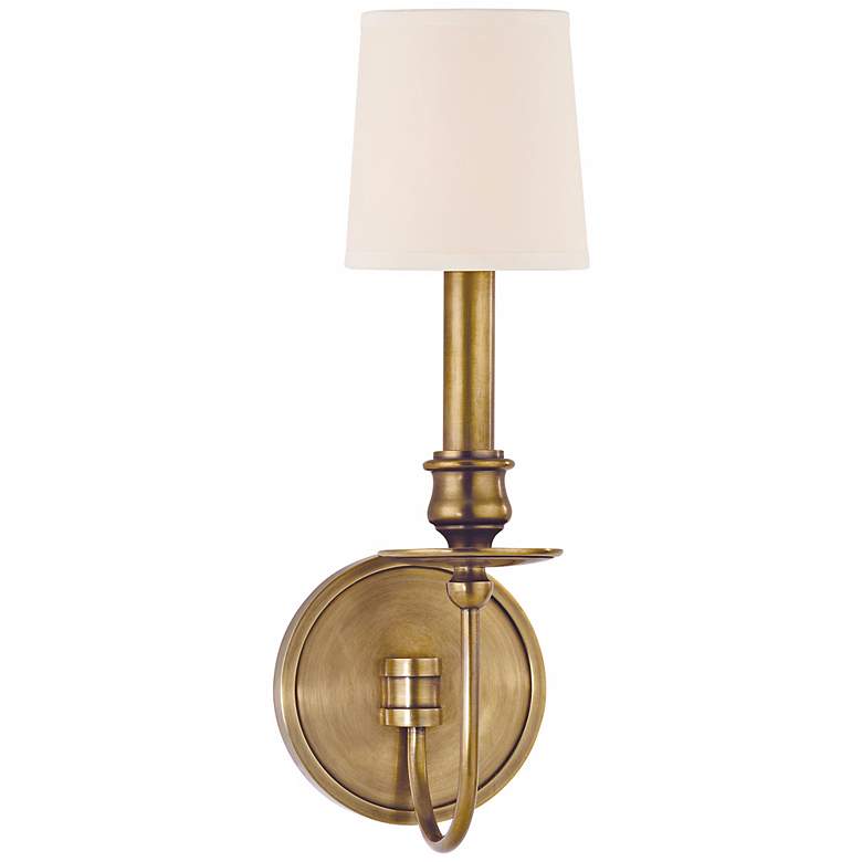 Image 1 Cohasset 14" High Aged Brass Wall Sconce