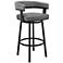 Cohen 26" Gray Faux Leather Swivel Counter Stool