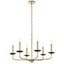 Cohen 30" Pendant In Black And Brass