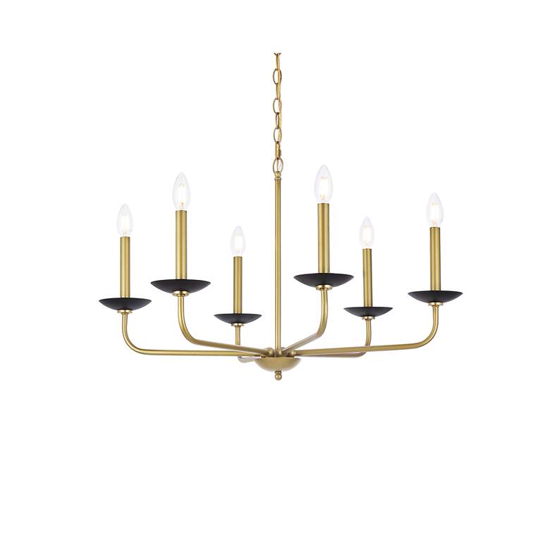 Image 4 Cohen 30" Pendant In Black And Brass more views