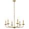 Cohen 30" Wide Brass 6-Light Chandelier