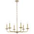 Cohen 30" Wide Brass 6-Light Chandelier