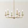 2_Cohen 30" Wide Brass 6-Light Chandelier