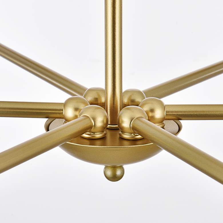 Image 5 Cohen 30" Wide Brass 6-Light Chandelier more views