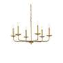 5_Cohen 30" Wide Brass 6-Light Chandelier more views