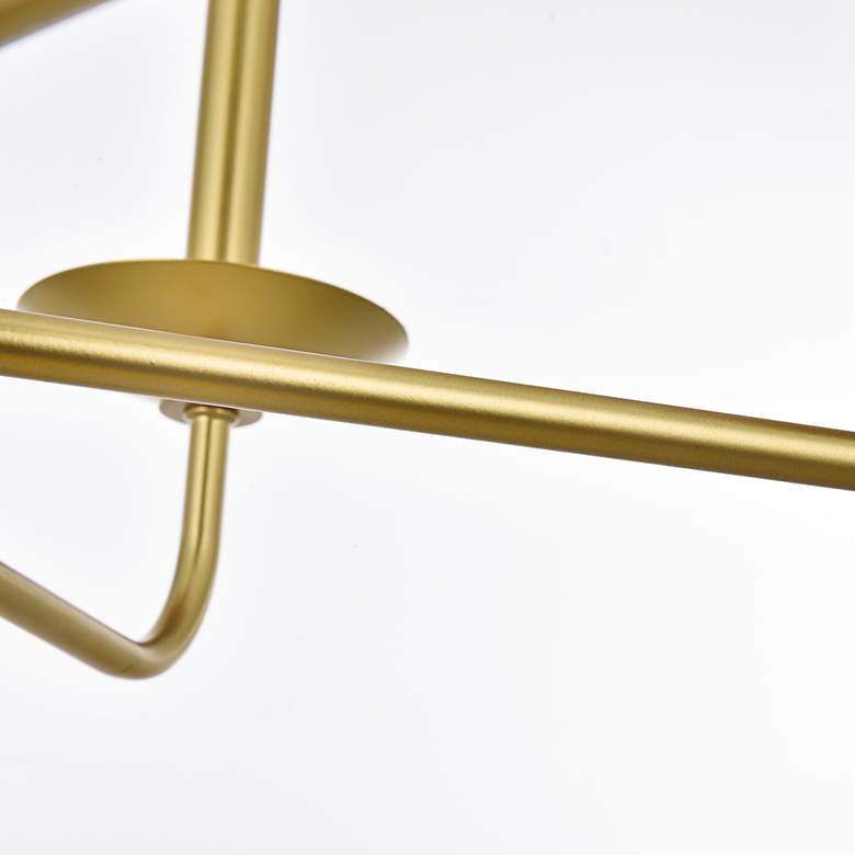 Image 6 Cohen 30" Wide Brass 6-Light Chandelier more views