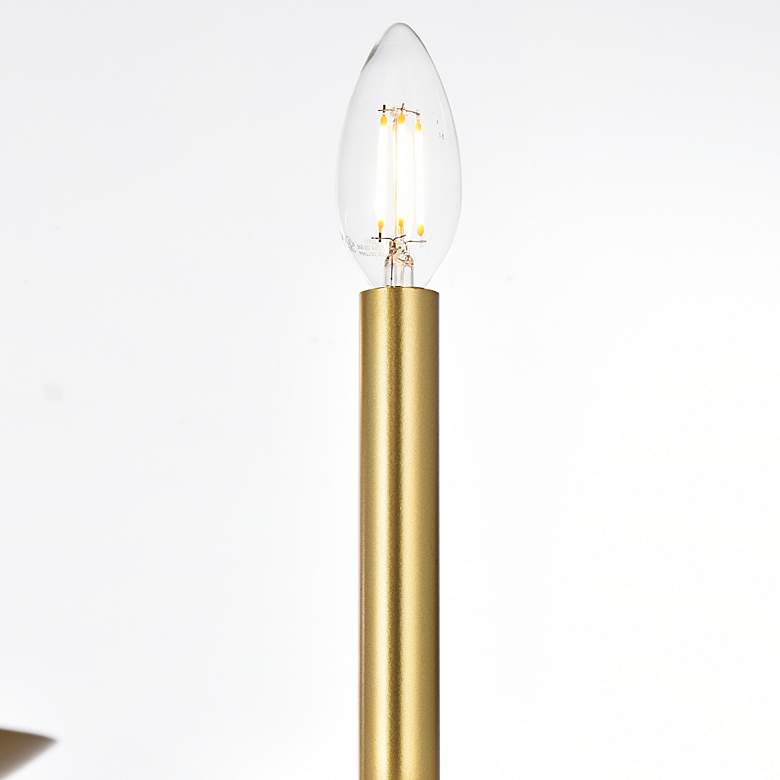 Image 7 Cohen 30" Wide Brass 6-Light Chandelier more views